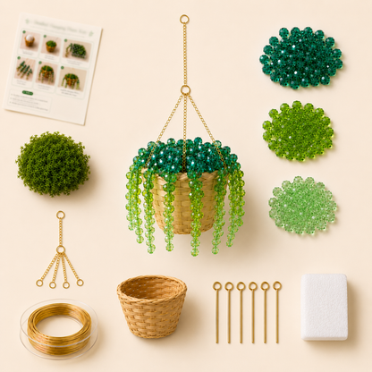 🌿DIY Beaded Hanging Plant Kit ✨ Create Stunning Boho Plant Hangers with Ease