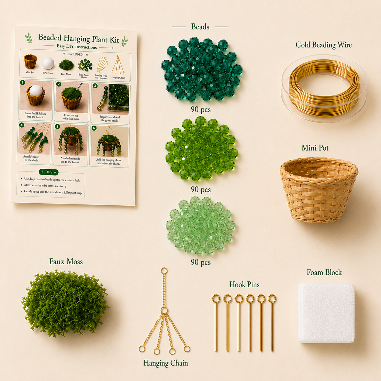 🌿DIY Beaded Hanging Plant Kit ✨ Create Stunning Boho Plant Hangers with Ease