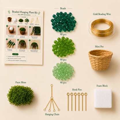 🌿DIY Beaded Hanging Plant Kit ✨ Create Stunning Boho Plant Hangers with Ease