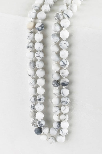 Natural Stone Bead Necklace