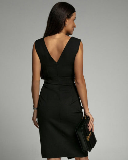 Kaela - Sculpting Draped Midi Dress