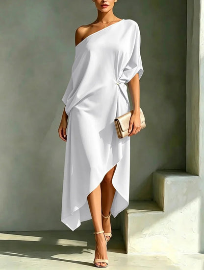 Erica - Fluid One-Shoulder Midi Dress