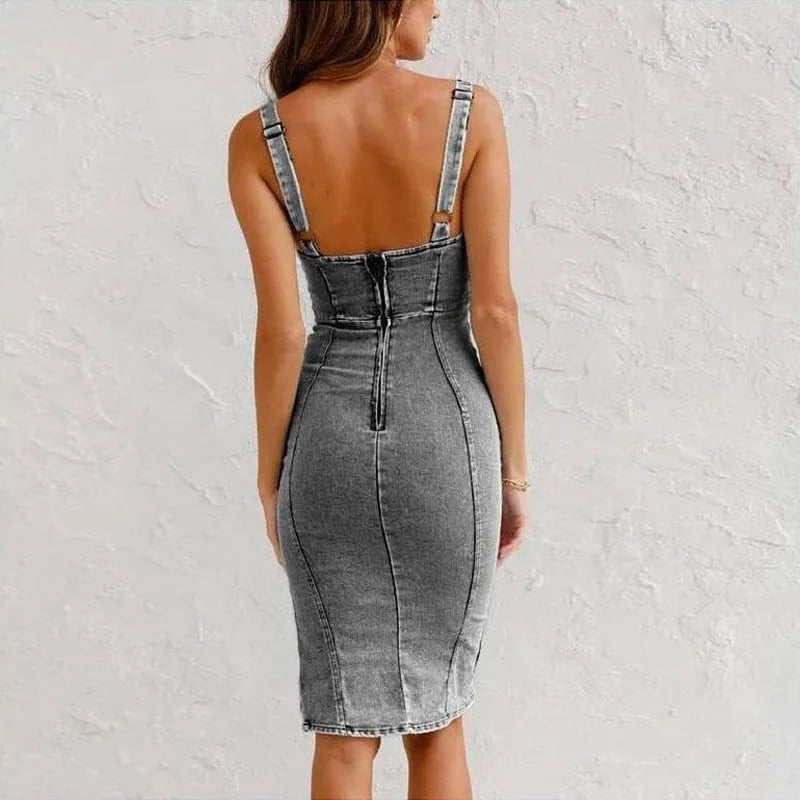 Arisa - Bodycon Midi Dress With Slit