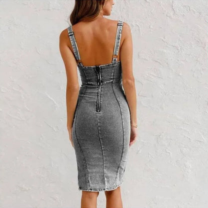 Arisa - Bodycon Midi Dress With Slit