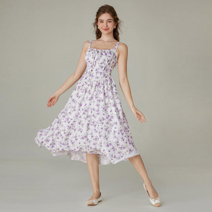 🌸 HOT SELLER | 50% OFF Women's Floral Corset Midi Dress – Summer Vacation Milkmaid Sundress