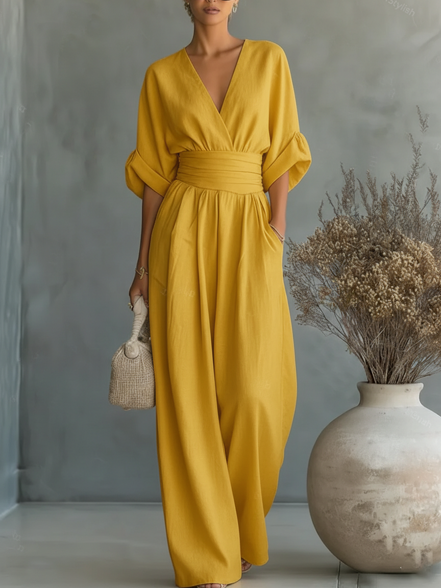 Ainslee - Soft-Touch Wide-Leg Jumpsuit