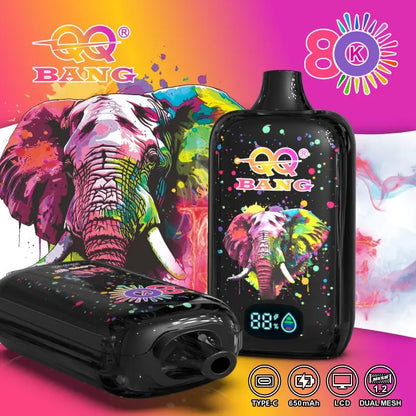 QQ Bang 80K Disposable Vape|Type-C Rechargeable LCD Display E-Cigarette