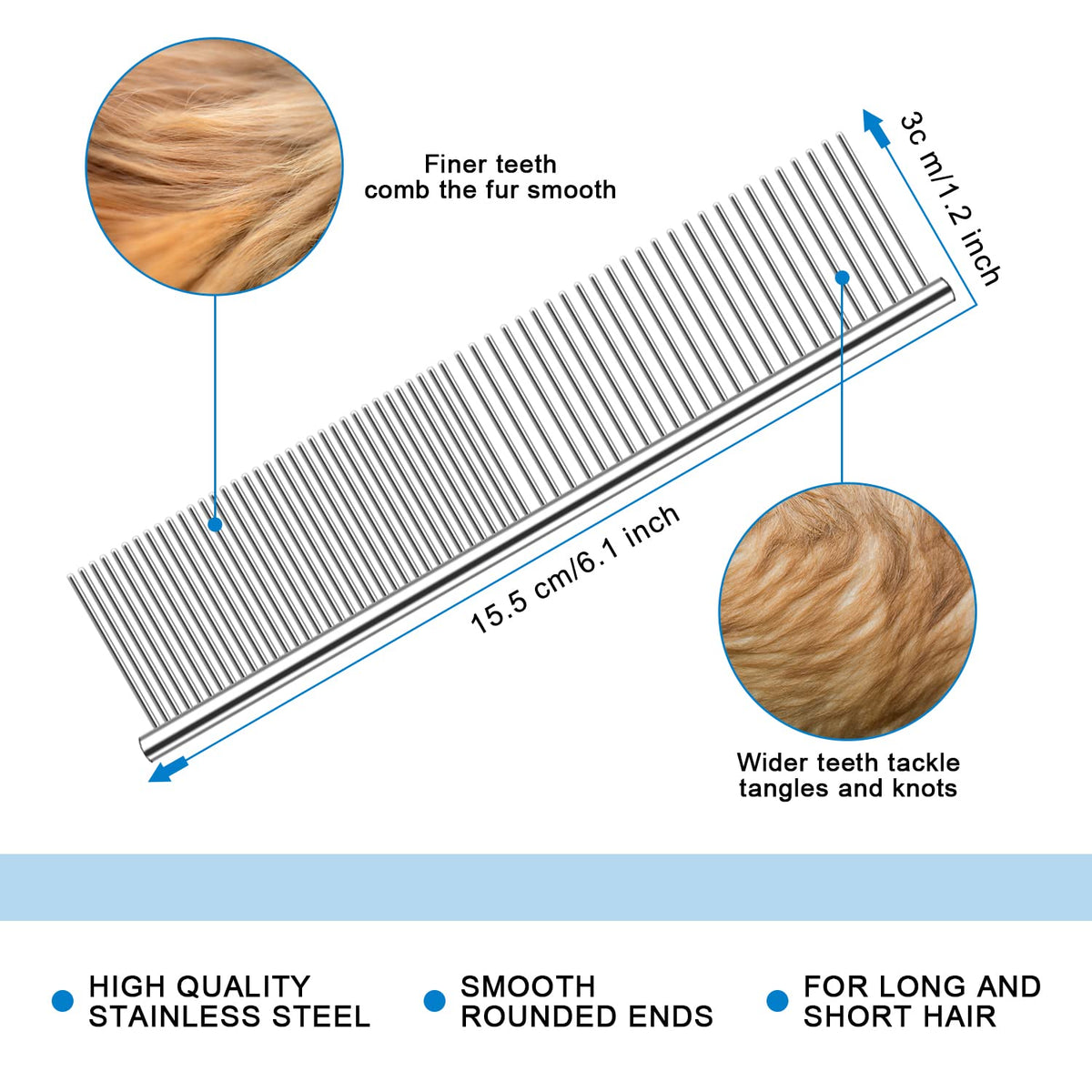 🐶Dual-Sided Pet Grooming Comb for Dogs & Cats