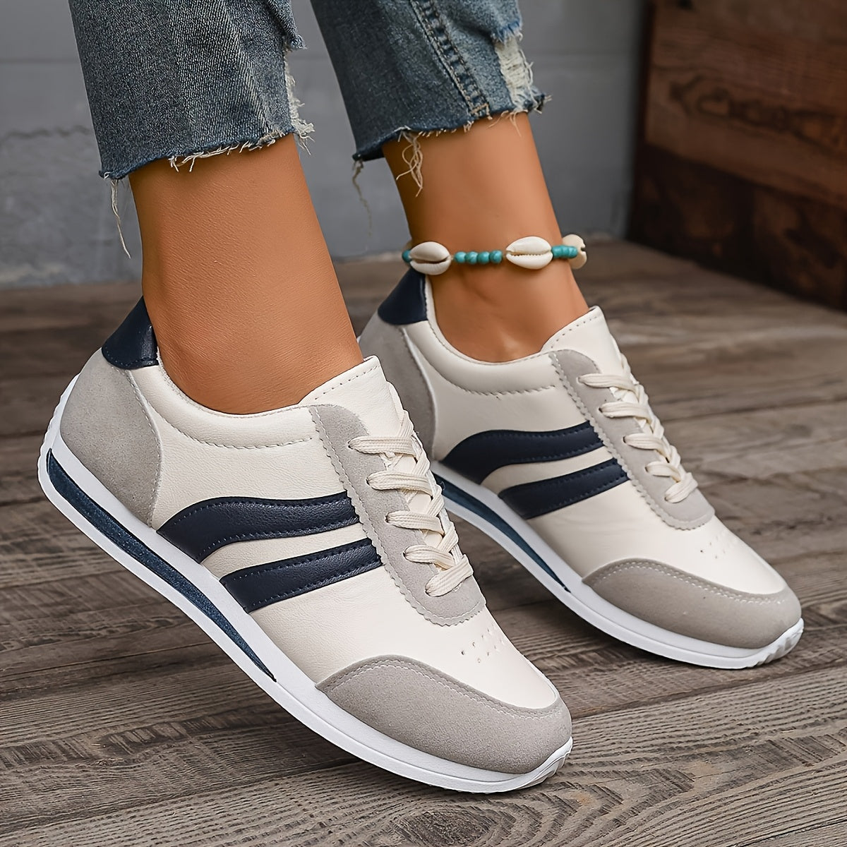 Eirene - Lace-Up Casual Sneakers