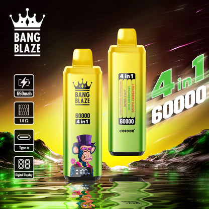 Bang Blaze 60000 – 4 flavors in a single device! 🔥 Fast shipping in 1–5 days. 🚚 Tax- and duty-free. 💨 Up to 60,000 puffs of pure flavor! Buy it now and save! ⚡