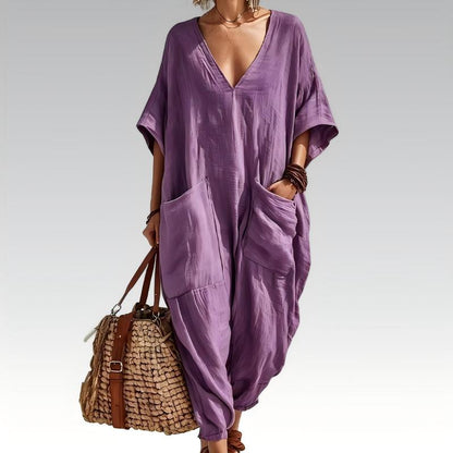 Evelisse - Breezy Batwing Pocket Jumpsuit
