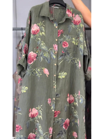 Jovie - Premium Linen Shirt Dress