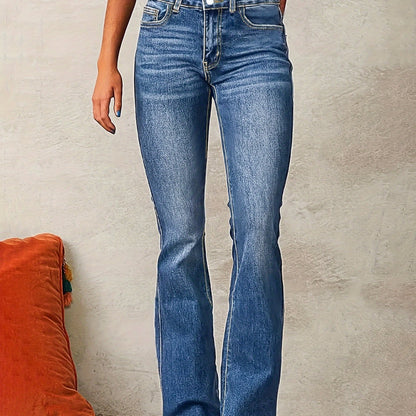 Evarra - Soft-Stretch High-Rise Flared Jeans