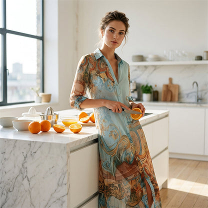 🎁✨ NEW ARRIVAL – 50% OFF TODAY! 💐 Women’s Elegant Retro Print Maxi Dress 🌸 Vintage-Inspired Style, Flattering Fit & Effortless Elegance