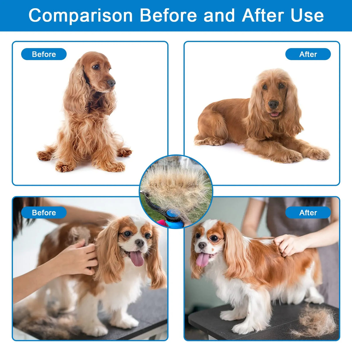 🐶Dual-Sided Pet Grooming Comb for Dogs & Cats
