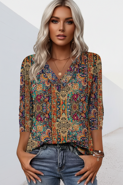 Lenora - Soft-Touch V-Neck Blouse