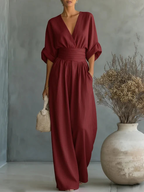 Ainslee - Soft-Touch Wide-Leg Jumpsuit
