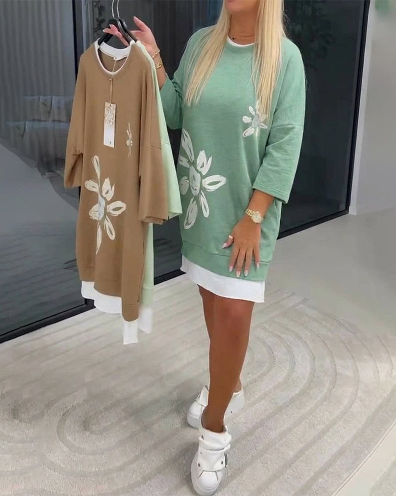 Helia - Soft-Touch Sweatshirt Dress