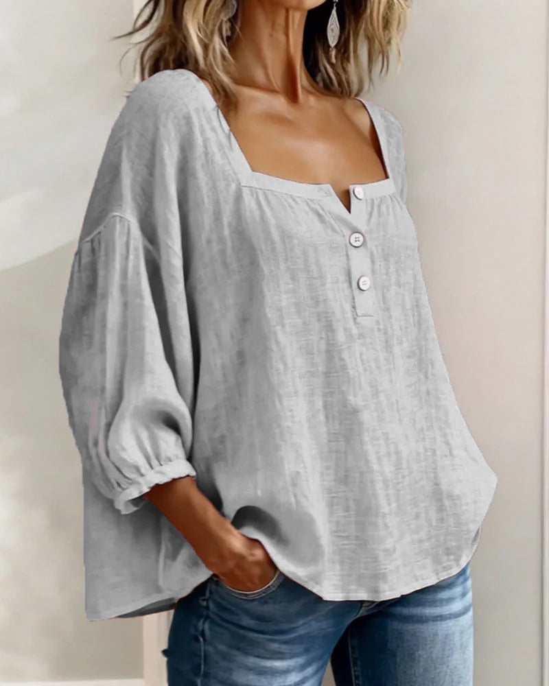 Zoya - Breezy Linen Blouse