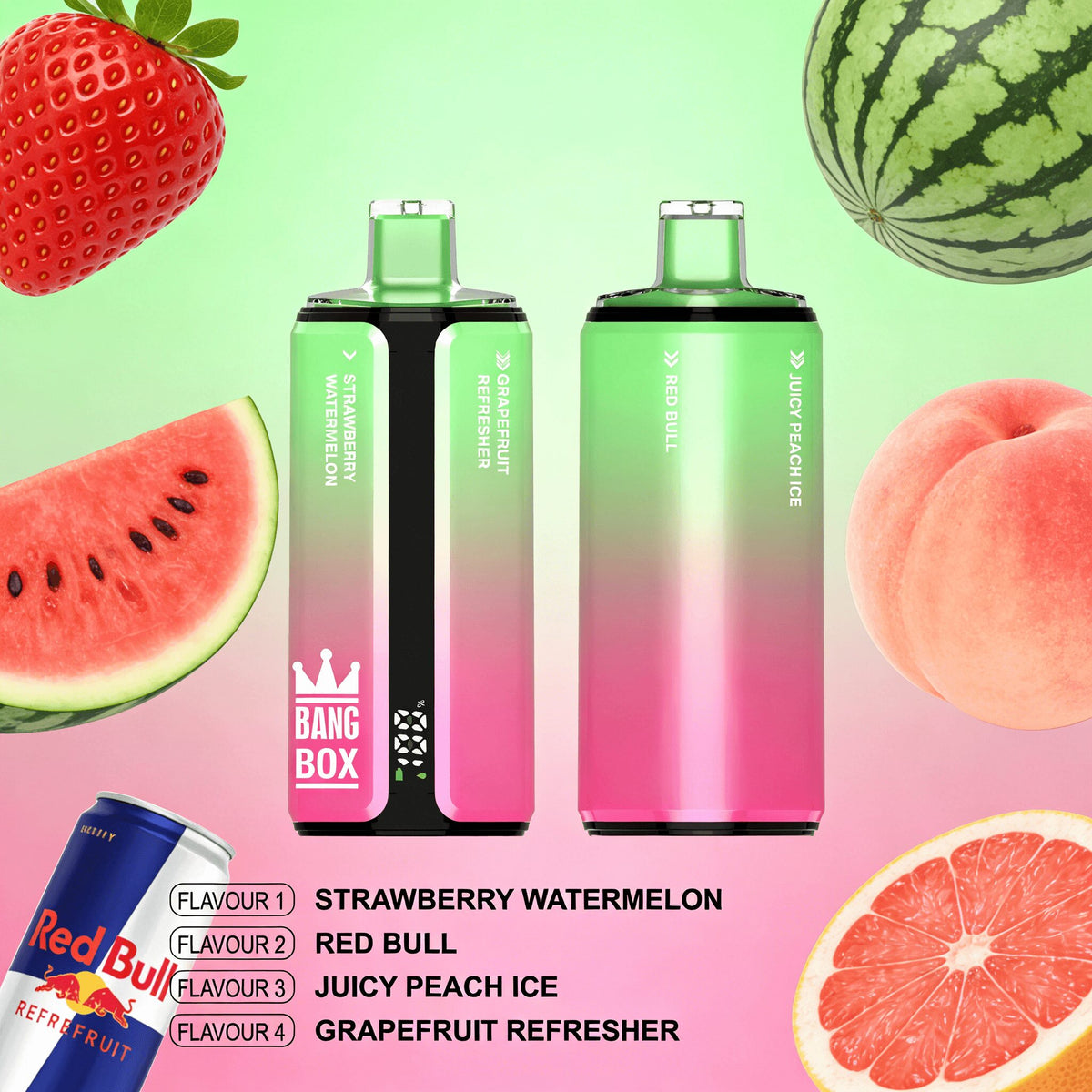 Bang Box 160000 160K Puffs 4 In 1 Flavors Original Rechargeable LED Display Disposable Vape