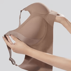 🌷 50% OFF – LIMITED TIME! 💕Subtle Striped Seamless Bra with W-Support ✨ Wire-Free Lift & Unmatched Comfort