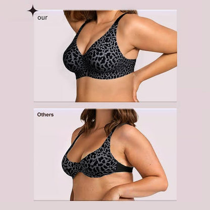 🏆LAST DAY SALE 50% OFF 🔥Super Firming Wirefree Jelly Bra with Leopard Print 👍