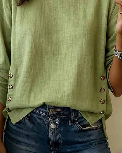 Loravyn - Soft-Touch Long-Sleeve Blouse