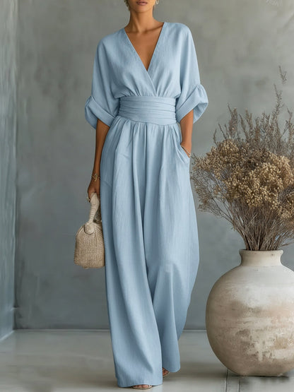 Ainslee - Soft-Touch Wide-Leg Jumpsuit