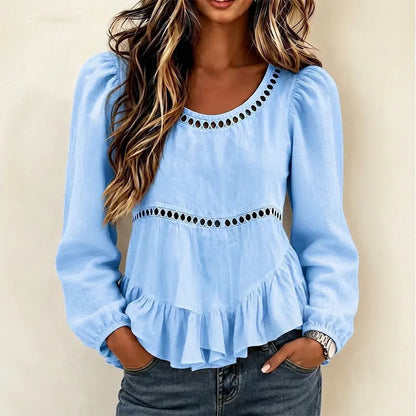 Genevelle - Soft-Touch Ruffled Blouse
