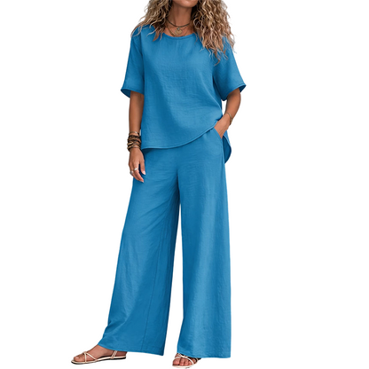 Annavie - Breathable Linen Two-Piece Set