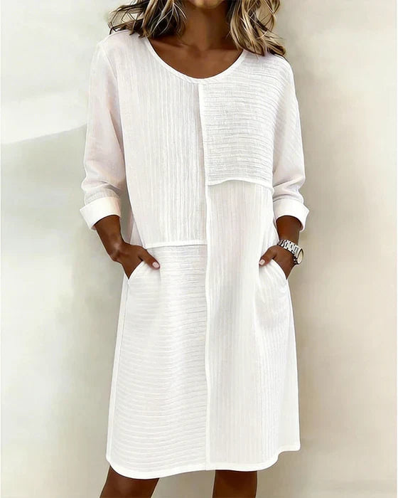 Taryn - Soft-Touch Long Sleeve Shift Dress