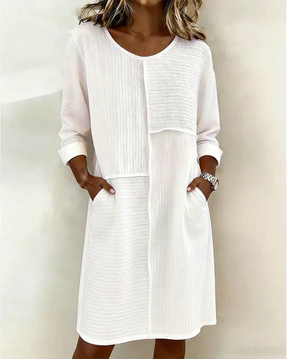 Taryn - Soft-Touch Long Sleeve Shift Dress