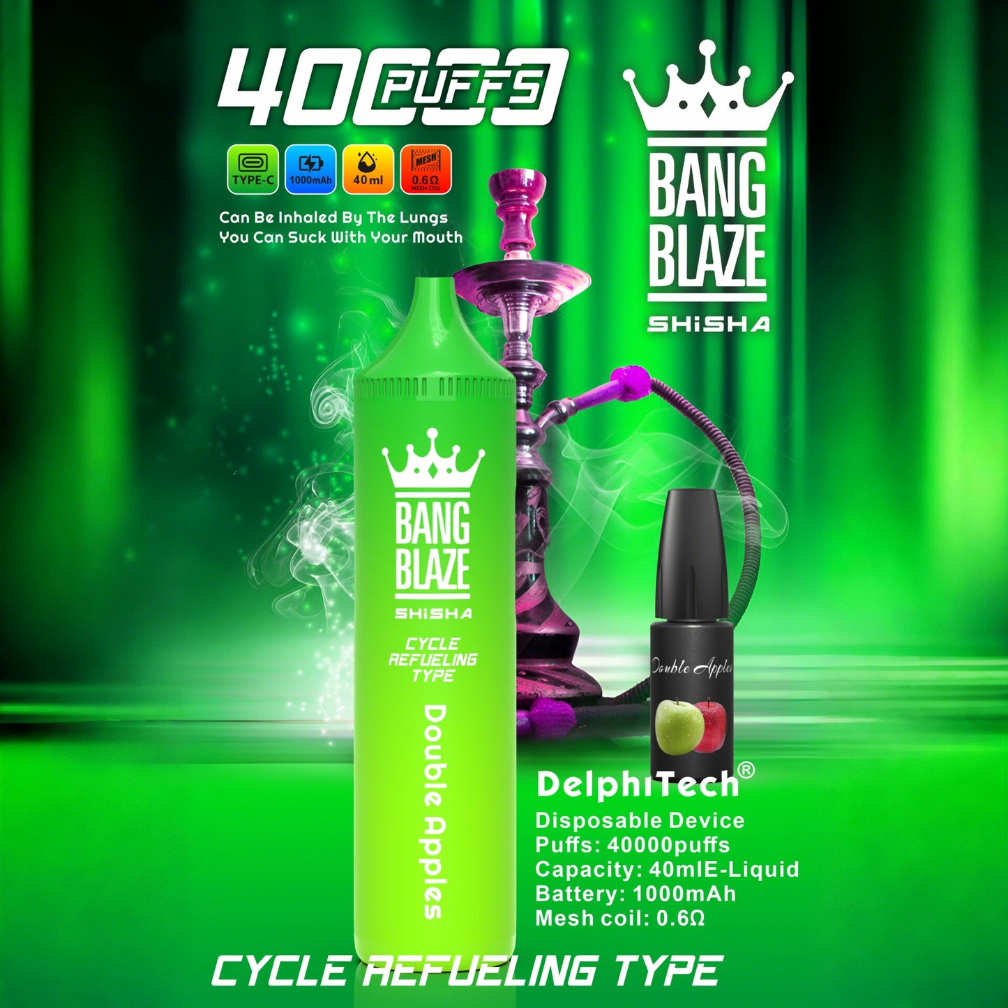 Bang Blaze 40k 40000 Puffs 2% 5% Nicotine Riginal Refillable Oil Vape