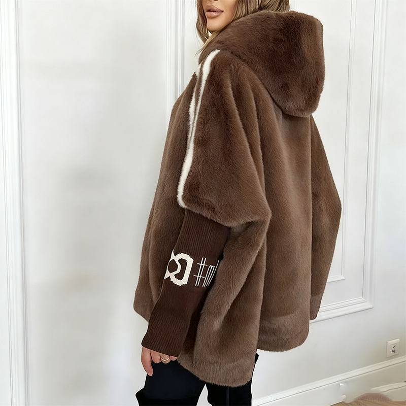 Alara - Faux Fur Zip-Up Coat