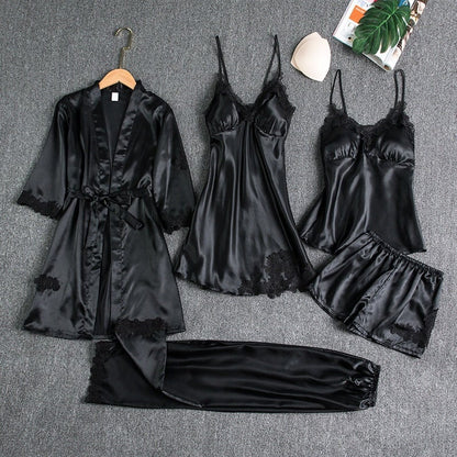 Emirae - Five-Piece Ice Silk Nightgown