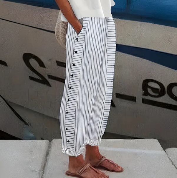 Yareli - Striped Wide Leg Trousers