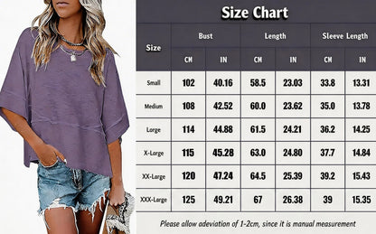 💥Women's Summer Casual Crewneck Batwing Half Sleeve T-Shirts