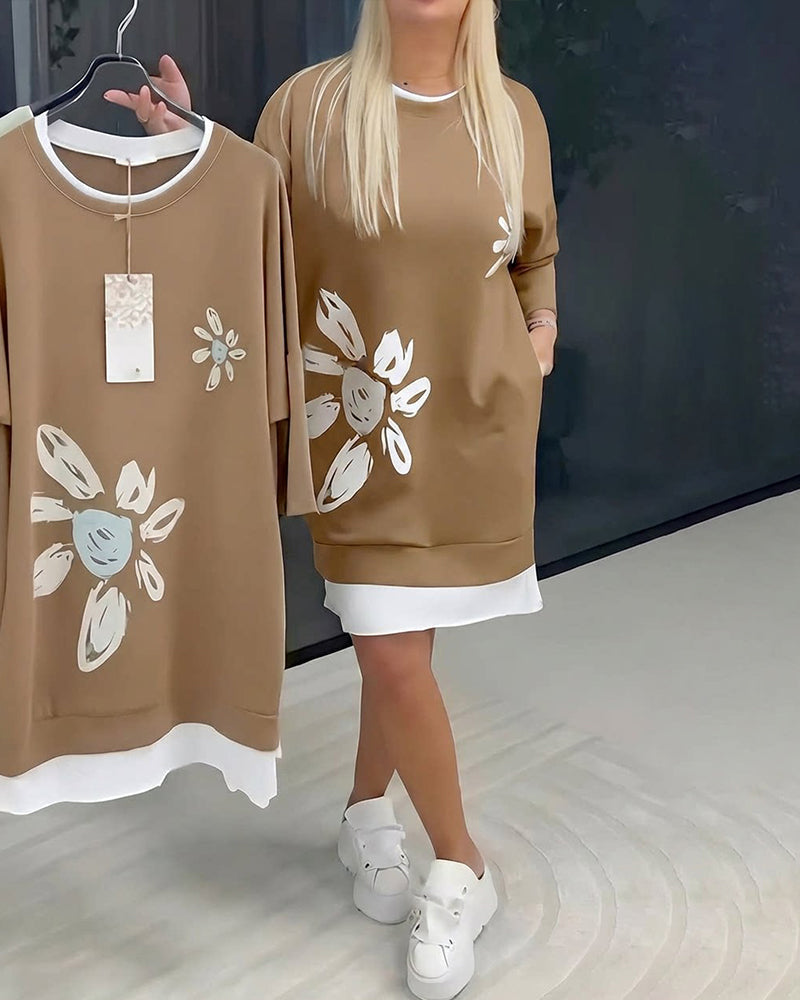 Helia - Soft-Touch Sweatshirt Dress