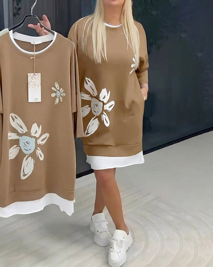 Helia - Soft-Touch Sweatshirt Dress