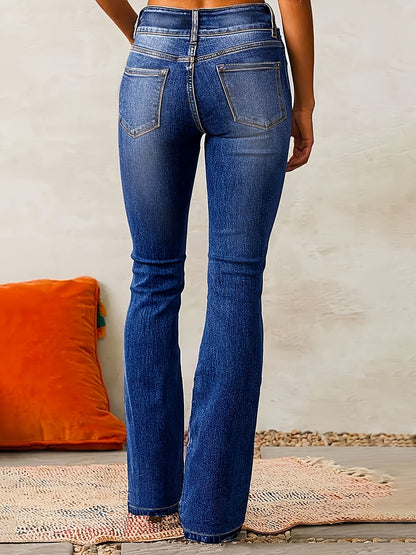 Evarra - Soft-Stretch High-Rise Flared Jeans