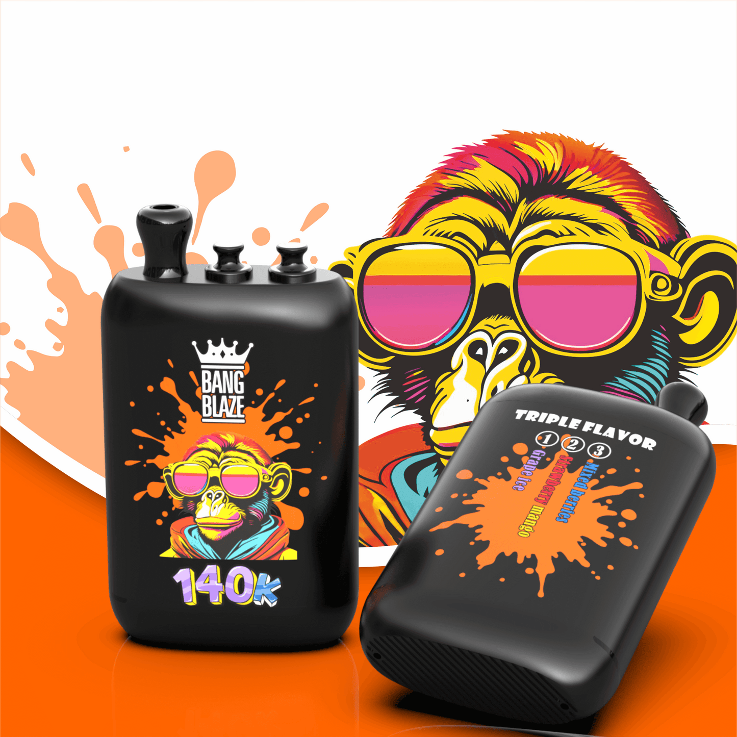 Bang Blaze 140000 140K Puffs 3 in 1 Flavors Original Rechargeable Disposable Vape