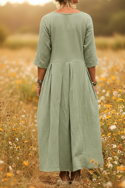 Griselda - Casual Pleated Maxi Dress