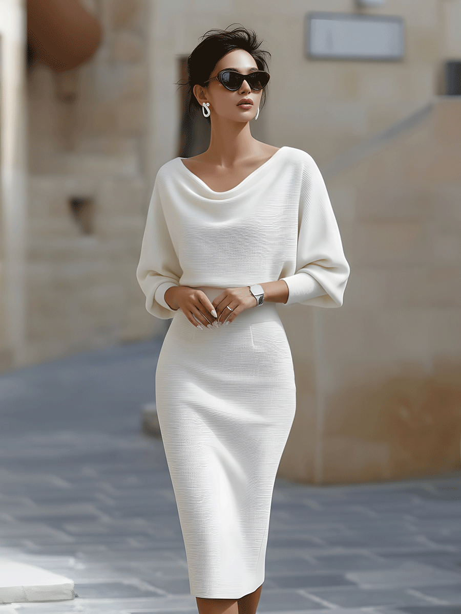 Avalon - Soft-Touch Batwing Midi Dress