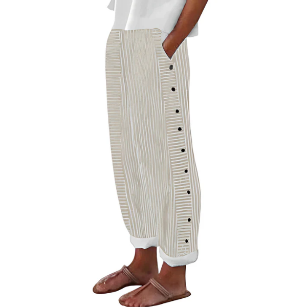 Yareli - Striped Wide Leg Trousers
