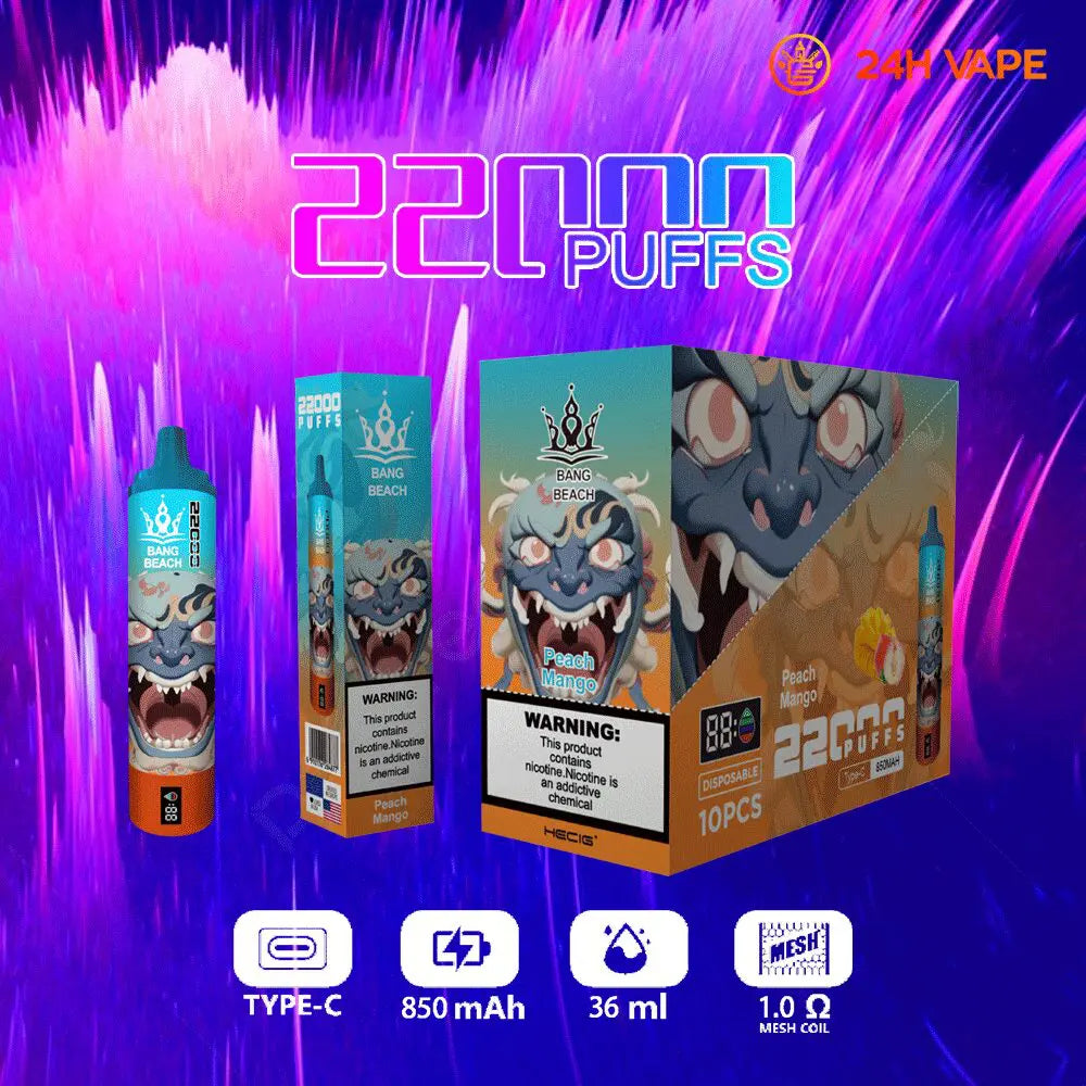 Bang Beach 22000 Puffs Original LED Display Edition Disposable Vape Pen
