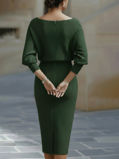 Avalon - Soft-Touch Batwing Midi Dress