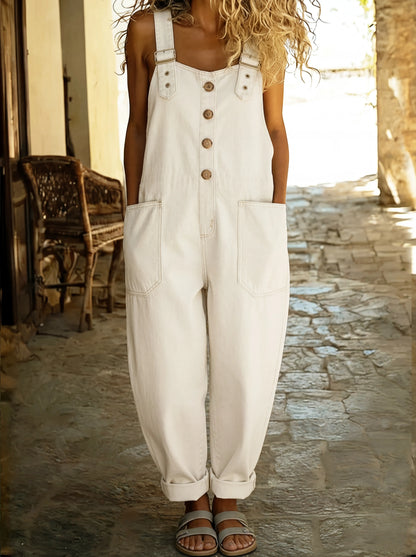 Elinrae - Soft-Touch Wide-Leg Jumpsuit