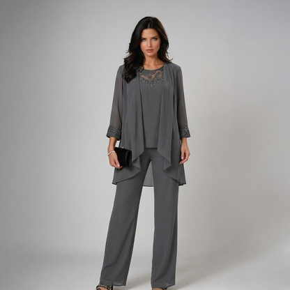 Bronte - Soft-Touch Three-Piece Pantsuit Set