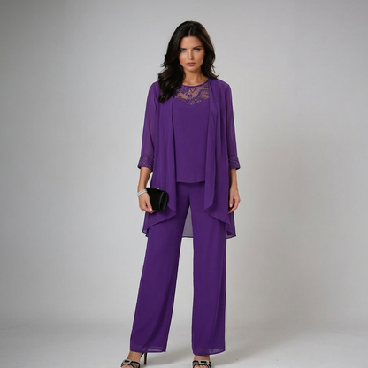 Bronte - Soft-Touch Three-Piece Pantsuit Set