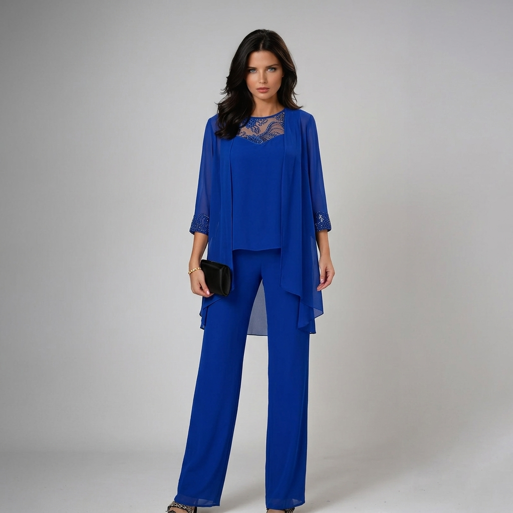 Bronte - Soft-Touch Three-Piece Pantsuit Set